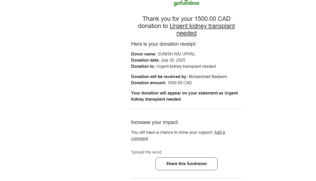 Compassion in Action GoFundMe screenshot 2